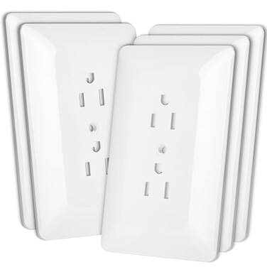 Bates Choice Bates Duplex Wall Plate 5 Pack White Outlet Covers Wall Plate