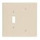 Leviton 2Gang 1Toggle 1Blank Combination Wallplate Oversized Thermoset 86106 Ivory