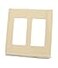 Leviton 2Gang Decora Plus Screwless Wall Plate 80309ST Light Almond