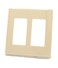 Leviton 2Gang Decora Plus Screwless Wall Plate 80309ST Light Almond