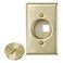 Leviton QuickPort Floor Jack Assembly Two Blank Inserts Solid Brass 416520