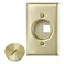 Leviton QuickPort Floor Jack Assembly Two Blank Inserts Solid Brass 416520