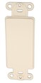 Leviton Decora Plastic Adapter Plate Blank No Hole WithEars and Two Mounting Screws 80414T Light Almond