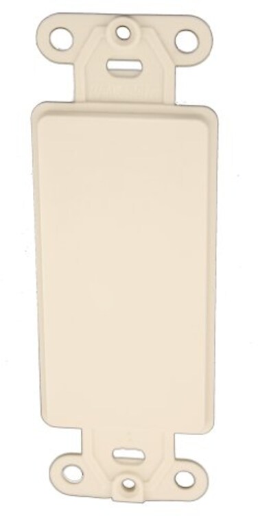 Leviton Decora Plastic Adapter Plate Blank No Hole WithEars and Two Mounting Screws 80414T Light Almond