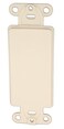 Leviton Decora Plastic Adapter Plate Blank No Hole WithEars and Two Mounting Screws 80414T Light Almond