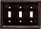 Liberty Hardware Brainerd 64408 Beaded Triple Switch Wall Plate Switch Plate Cover Venetian Bronze