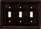 Liberty Hardware Brainerd 64408 Beaded Triple Switch Wall Plate Switch Plate Cover Venetian Bronze