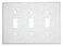 Leviton 3Gang Toggle Device Switch Wallplate Midway Size 80511W White