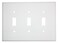 Leviton 3Gang Toggle Device Switch Wallplate Midway Size 80511W White