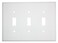 Leviton 3Gang Toggle Device Switch Wallplate Midway Size 80511W White
