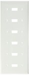 Leviton 6Gang Toggle Device Switch Wallplate Thermoplastic Nylon Device Mount 80736W White
