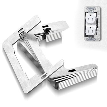 Hongmed 10 Pcs Outlet Spacers Metal Wall Plate Spacer for Electrical Outlets Flush Fit Device Leveling Plate for Receptacle Repair OutletExtender Shims for Fixing Protruding Switches Gaps