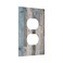 JIEXUTE 1 Gang Duplex Receptacle Outlet Cover Retro Rustic Vintage Barn Western Blue Grey Wood Plank Country Old Garage Style Electrical Wall Plate One Gang Dual Device Light Switch Faceplate Socket C