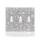 Suluor 1 PC Shiny Silver Rhinestones Wall Plate Cover Switch Plate Cover Light Switch Cover Switch Cover Decorative 3 Gang Toggle Outlet Covers Bling Switch Cover