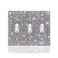 Suluor 1 PC Shiny Silver Rhinestones Wall Plate Cover Switch Plate Cover Light Switch Cover Switch Cover Decorative 3 Gang Toggle Outlet Covers Bling Switch Cover
