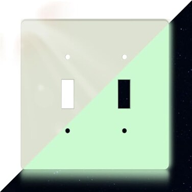 Pesatty 1 Pcs Glow Covers Switch Plates And Outlet Covers Light Switch Durable Switch Covers Glow In The Dark Decorative Wall Plates Electrical Outlets Nightlight Duplex Toggle Outlet Plate Wall Plate