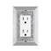 Gaocai 1 Pcs Shiny Rhinestone Outlet Covers Wall Plate Imitation Wood Grain Light Switch or Outlet Decorative Cover Plate Single Toggle Wall Plate