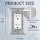 Gaocai 1 Pcs Shiny Rhinestone Outlet Covers Wall Plate Imitation Wood Grain Light Switch or Outlet Decorative Cover Plate Single Toggle Wall Plate