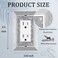 Gaocai 1 Pcs Shiny Rhinestone Outlet Covers Wall Plate Imitation Wood Grain Light Switch or Outlet Decorative Cover Plate Single Toggle Wall Plate