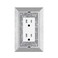 Gaocai 1 Pcs Shiny Rhinestone Outlet Covers Wall Plate Imitation Wood Grain Light Switch or Outlet Decorative Cover Plate Single Toggle Wall Plate