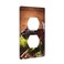 Futterya 1Gang Duplex Socket Cover Decorative Red Glasses Wine and Grapes Wall Plates Decor Electrical Outlet Covers for Home office School