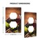 Futterya 1Gang Duplex Socket Cover Decorative Red Glasses Wine and Grapes Wall Plates Decor Electrical Outlet Covers for Home office School