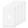 MLLIZH 1Gang Modern Edge Decorative Wall Plate Cover Switch Outlet Single Toggle Electrical Faceplate for Light Switches Smart Switch GFCI Dimmers Receptacle USB Outlet 4 Pack Single Toggle