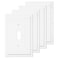 MLLIZH 1Gang Modern Edge Decorative Wall Plate Cover Switch Outlet Single Toggle Electrical Faceplate for Light Switches Smart Switch GFCI Dimmers Receptacle USB Outlet 4 Pack Single Toggle