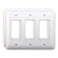 Airmont Products 2 Pack AP12073 White Metal Decorative Wall Plate Princess Style 3 Gang 5 x 64 Unbreakable Smooth White Painted Metal Impact Resistant Matching Screws Included