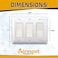 Airmont Products 2 Pack AP12073 White Metal Decorative Wall Plate Princess Style 3 Gang 5 x 64 Unbreakable Smooth White Painted Metal Impact Resistant Matching Screws Included
