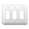 Airmont Products 2 Pack AP12073 White Metal Decorative Wall Plate Princess Style 3 Gang 5 x 64 Unbreakable Smooth White Painted Metal Impact Resistant Matching Screws Included