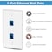 MiaoYfei 2 Pairs Ethernet Wall Plate Cat6 2 Port Keystone Jack Wall Plate with RJ45 Coupler Outlet Connector and Single Gang Low Voltage Mounting Bracket