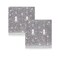 Suluor 2 PC Shiny Silver Rhinestones Wall Plate Cover Switch Plate Covers Cover Light Switch Cover Switch Cover Decorative Double Gang Toggle Outlet Covers Bling Switch Cover