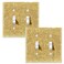Abamabby 2 Pcs Bling Gold Rhinestone Switch Cover Glitter Light Switch Plate
