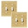 Abamabby 2 Pcs Bling Gold Rhinestone Switch Cover Glitter Light Switch Plate