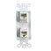 BOPLAT 2 Port CAT 6 Ethernet Decorator Insert Wall Plate Female to Female Double CAT6 RJ45 Keystone Jack Insert Faceplate for Decorator Wallplate