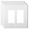 Anteer 2Gang Decorator Wall Plates Switch Outlet Plate Cover for Light Switches Smart Switch Dimmers GFCI Receptacle USB Outlet MidSize 2Gang 488 x 492 MidSize 4PackWhite