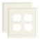 treewell 2Pack Double Duplex Outlet Cover Light Almond Decorative Switch Plates and Outlet Covers for Electrical Outlets Durable Natural Bamboo Fiber Wall Plates 2 Gang Receptacle Cover