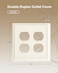 treewell 2Pack Double Duplex Outlet Cover Light Almond Decorative Switch Plates and Outlet Covers for Electrical Outlets Durable Natural Bamboo Fiber Wall Plates 2 Gang Receptacle Cover