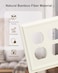 treewell 2Pack Double Duplex Outlet Cover Light Almond Decorative Switch Plates and Outlet Covers for Electrical Outlets Durable Natural Bamboo Fiber Wall Plates 2 Gang Receptacle Cover