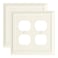 treewell 2Pack Double Duplex Outlet Cover Light Almond Decorative Switch Plates and Outlet Covers for Electrical Outlets Durable Natural Bamboo Fiber Wall Plates 2 Gang Receptacle Cover