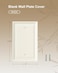 treewell 2Pack Single Blank Wall Plate Durable Natural Bamboo Fiber Wall Plate CoverLight Almond 1 Gang Wall Plate for Unused OutletsSwitches Corrosion Resistant