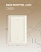 treewell 2Pack Single Blank Wall Plate Durable Natural Bamboo Fiber Wall Plate CoverLight Almond 1 Gang Wall Plate for Unused OutletsSwitches Corrosion Resistant