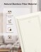 treewell 2Pack Single Blank Wall Plate Durable Natural Bamboo Fiber Wall Plate CoverLight Almond 1 Gang Wall Plate for Unused OutletsSwitches Corrosion Resistant