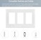 COAPIN258 3Gang Switch Outlet Wall Plate Cover Decorator Electrical Faceplate for Light Switche Smart Switch Receptacle Dimmers USB Outlet GFCI White 6Pack