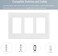 COAPIN258 3Gang Switch Outlet Wall Plate Cover Decorator Electrical Faceplate for Light Switche Smart Switch Receptacle Dimmers USB Outlet GFCI White 6Pack