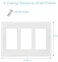 COAPIN258 3Gang Switch Outlet Wall Plate Cover Decorator Electrical Faceplate for Light Switche Smart Switch Receptacle Dimmers USB Outlet GFCI White 6Pack