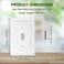 FANYINTY 4 Pack Toggle Light Switch Cover Plate White Classic Petal Relief Design Style Decorative Switch Plates for Home Decor 1 Gang MidSize 31W49H