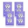 Gaocai 4 Pcs Outlet Covers Purple Rhinestones Wall Plate Toggle Light Switch Cover Decorative Durable Switch Covers