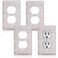 Yookeer 4 Pcs Shiny Rhinestones Wall Plate Light Switch Cover Outlet Covers Wall Plate Cover Light Switch Decorative Bling for Home OrnamentsSilver